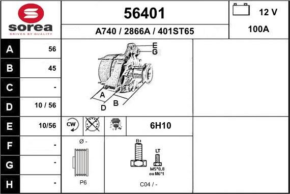 EAI 56401 - Alternatore autozon.pro