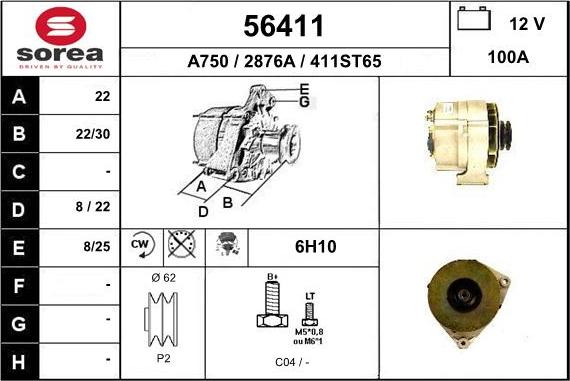 EAI 56411 - Alternatore autozon.pro