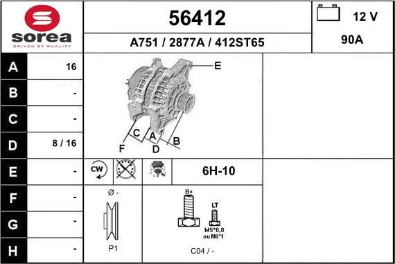 EAI 56412 - Alternatore autozon.pro