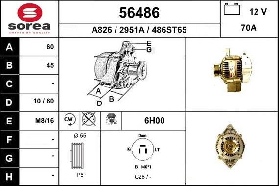 EAI 56486 - Alternatore autozon.pro