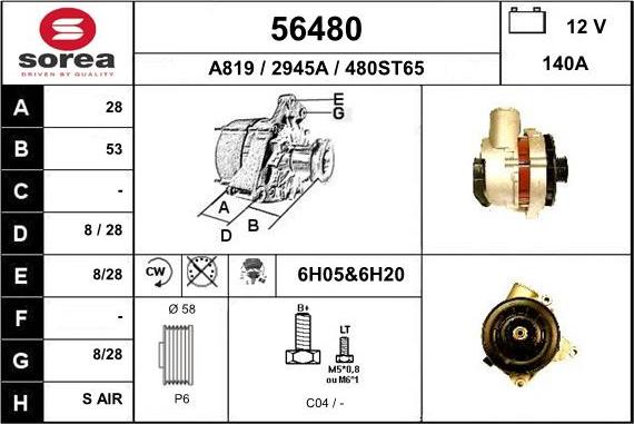 EAI 56480 - Alternatore autozon.pro