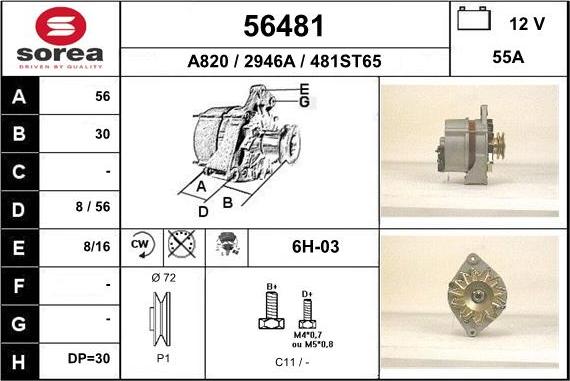 EAI 56481 - Alternatore autozon.pro