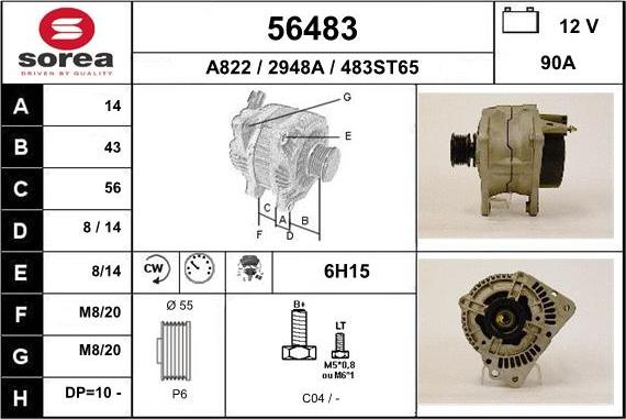 EAI 56483 - Alternatore autozon.pro