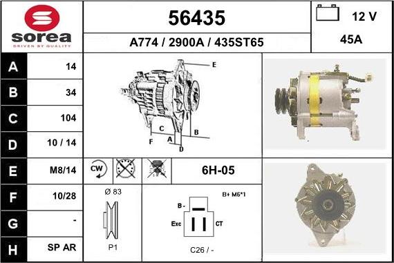 EAI 56435 - Alternatore autozon.pro