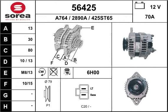 EAI 56425 - Alternatore autozon.pro