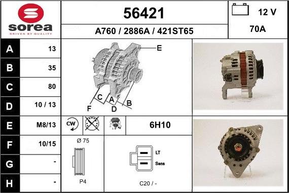 EAI 56421 - Alternatore autozon.pro