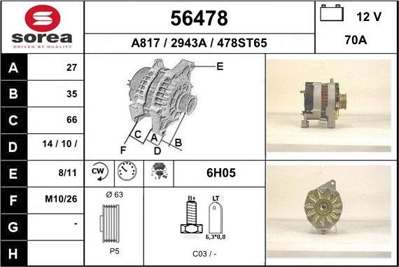 EAI 56478 - Alternatore autozon.pro