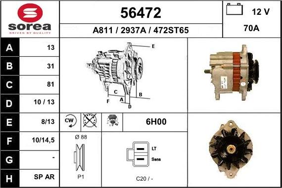 EAI 56472 - Alternatore autozon.pro