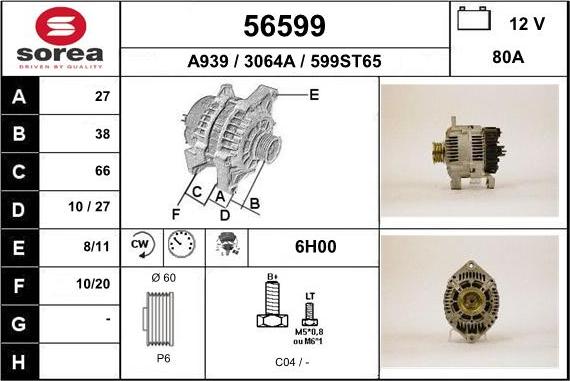 EAI 56599 - Alternatore autozon.pro