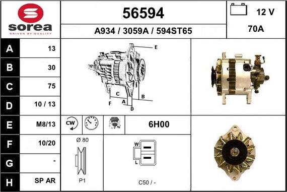 EAI 56594 - Alternatore autozon.pro