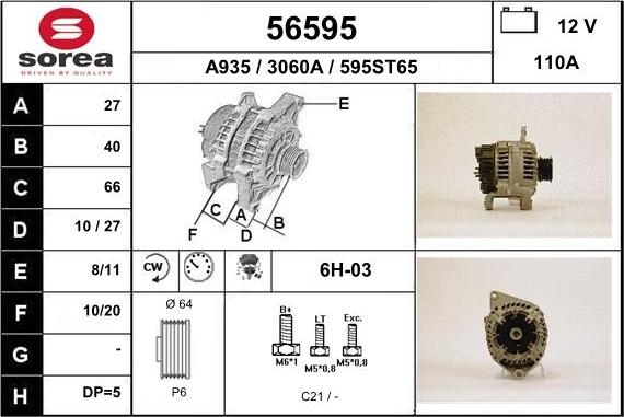 EAI 56595 - Alternatore autozon.pro