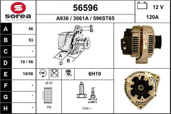 EAI 56596 - Alternatore autozon.pro