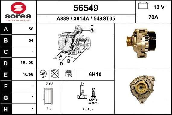 EAI 56549 - Alternatore autozon.pro