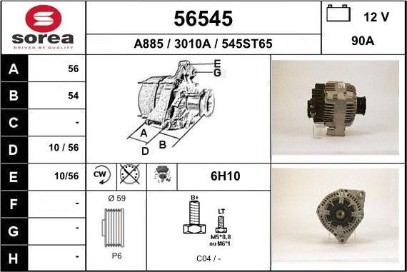 EAI 56545 - Alternatore autozon.pro