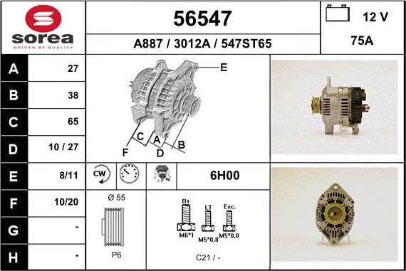 EAI 56547 - Alternatore autozon.pro