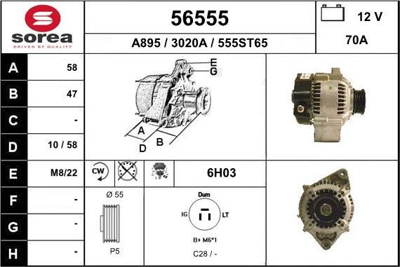 EAI 56555 - Alternatore autozon.pro