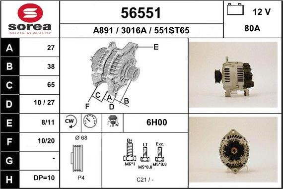 EAI 56551 - Alternatore autozon.pro