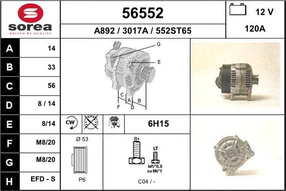 EAI 56552 - Alternatore autozon.pro