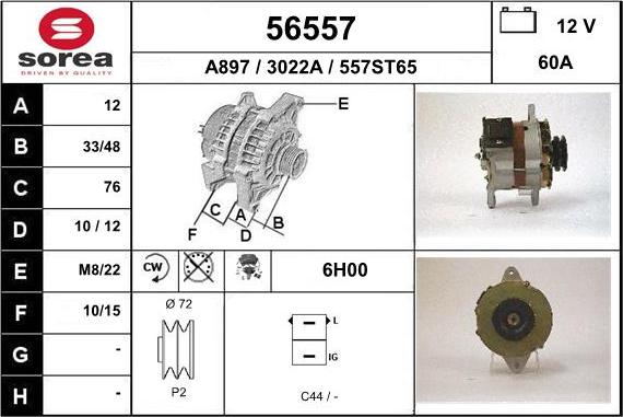 EAI 56557 - Alternatore autozon.pro