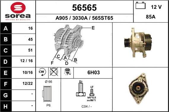 EAI 56565 - Alternatore autozon.pro