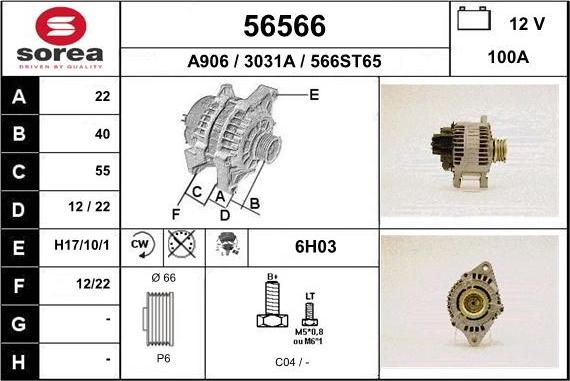 EAI 56566 - Alternatore autozon.pro