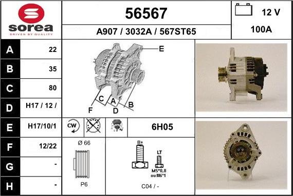 EAI 56567 - Alternatore autozon.pro