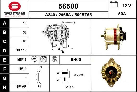 EAI 56500 - Alternatore autozon.pro