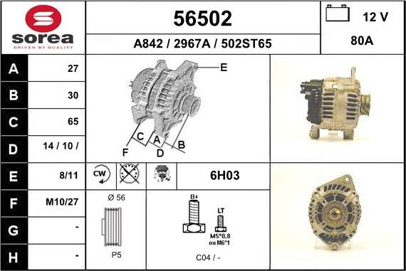 EAI 56502 - Alternatore autozon.pro