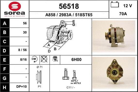 EAI 56518 - Alternatore autozon.pro