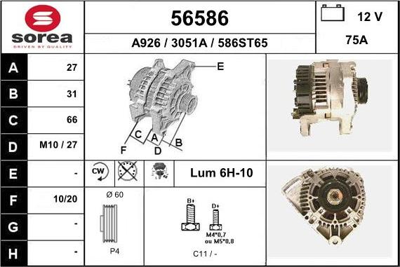 EAI 56586 - Alternatore autozon.pro