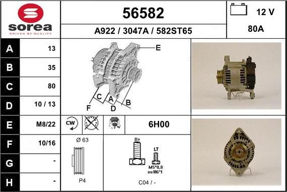 EAI 56582 - Alternatore autozon.pro