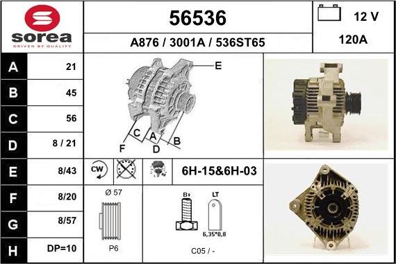 EAI 56536 - Alternatore autozon.pro