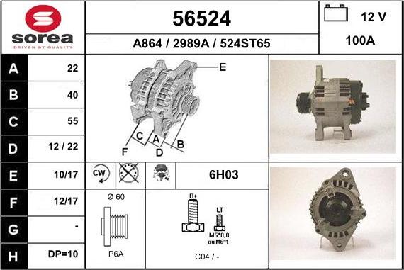 EAI 56524 - Alternatore autozon.pro