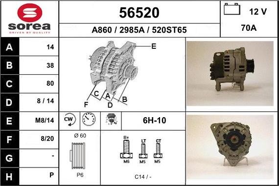 EAI 56520 - Alternatore autozon.pro