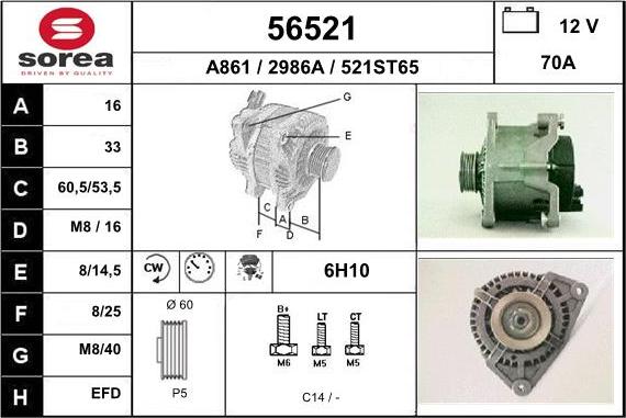 EAI 56521 - Alternatore autozon.pro