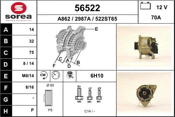 EAI 56522 - Alternatore autozon.pro