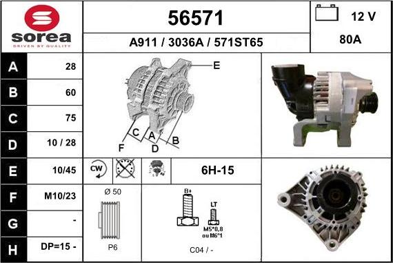 EAI 56571 - Alternatore autozon.pro