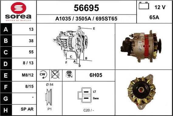 EAI 56695 - Alternatore autozon.pro