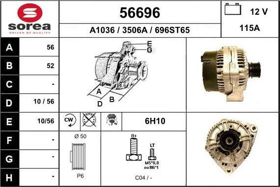 EAI 56696 - Alternatore autozon.pro