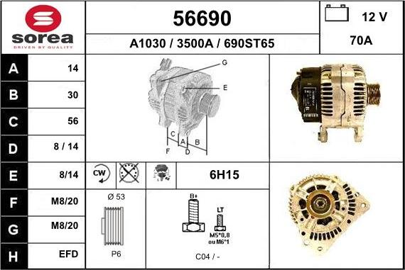 EAI 56690 - Alternatore autozon.pro