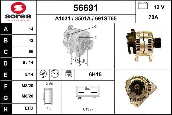 EAI 56691 - Alternatore autozon.pro