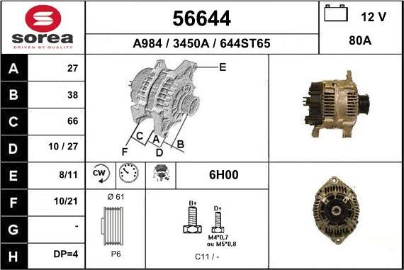 EAI 56644 - Alternatore autozon.pro