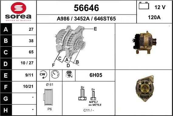 EAI 56646 - Alternatore autozon.pro