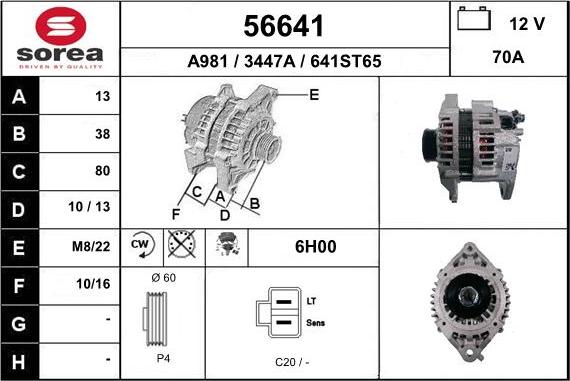 EAI 56641 - Alternatore autozon.pro