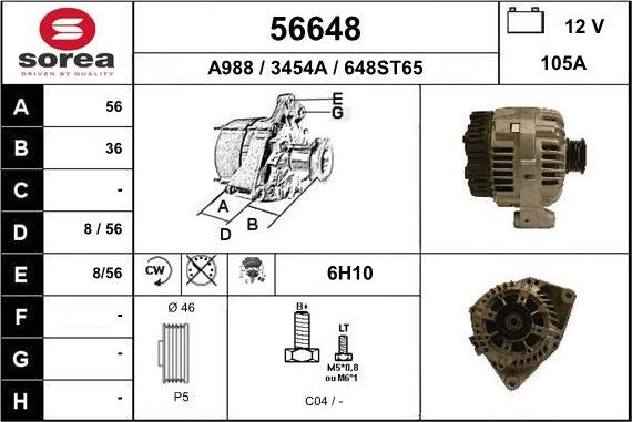 EAI 56648 - Alternatore autozon.pro