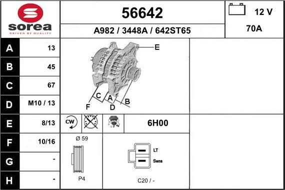 EAI 56642 - Alternatore autozon.pro