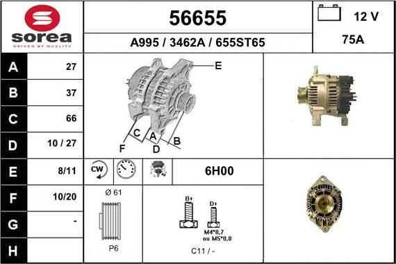 EAI 56655 - Alternatore autozon.pro