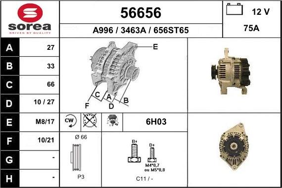 EAI 56656 - Alternatore autozon.pro