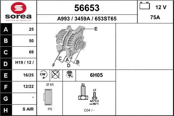 EAI 56653 - Alternatore autozon.pro