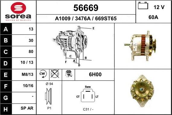 EAI 56669 - Alternatore autozon.pro